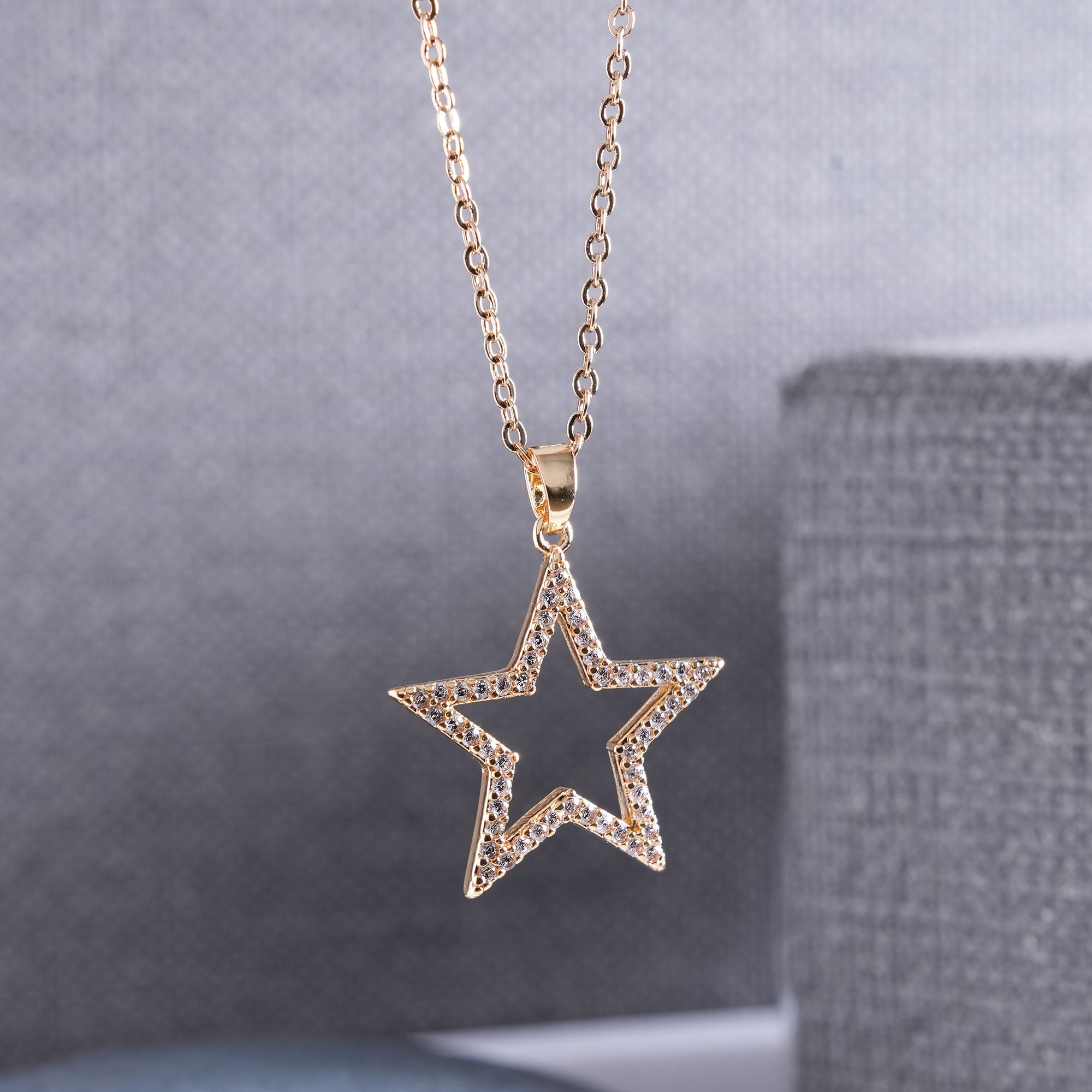Stella Star Silhouette Micro Pave Pendant