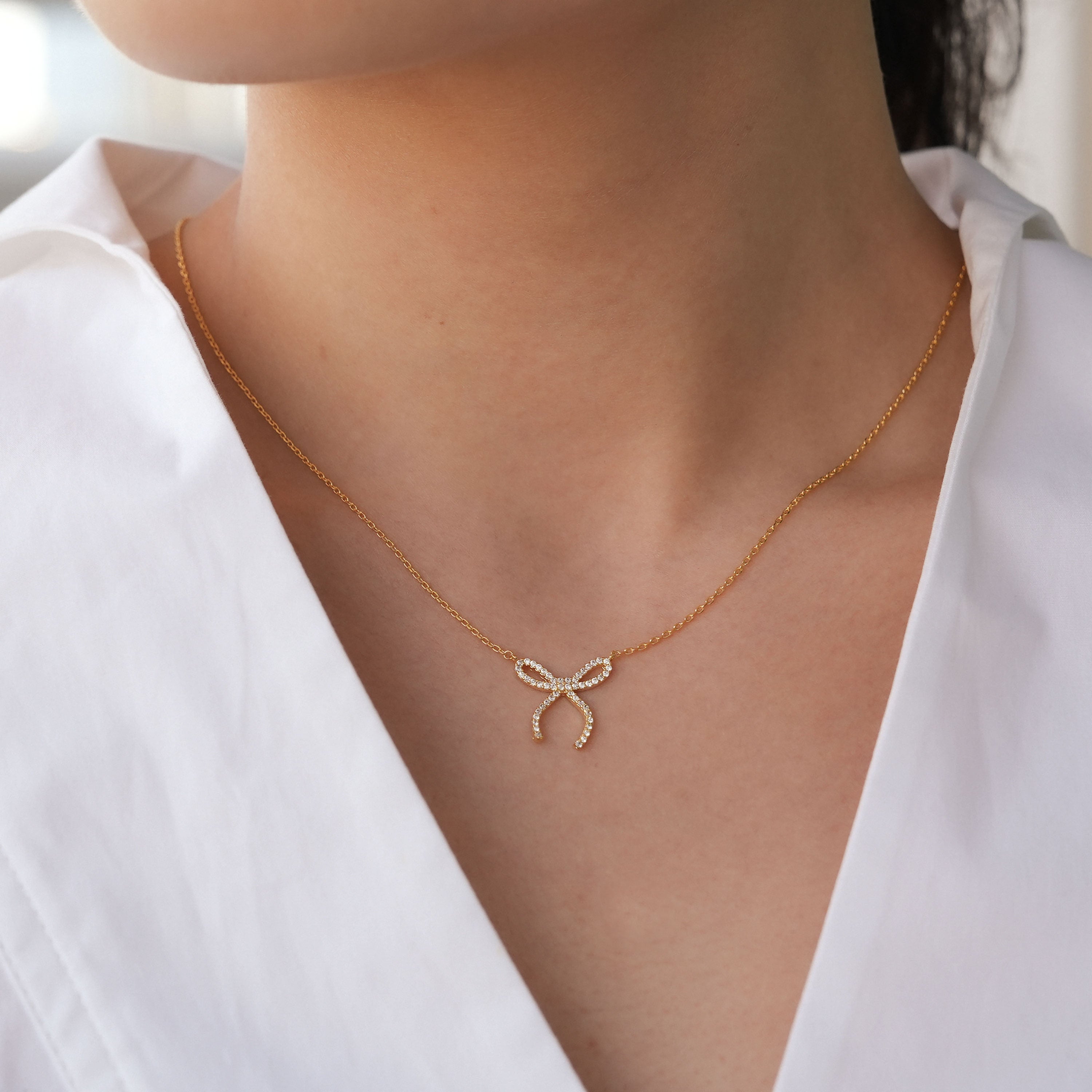 Bow Knot - Necklace with Stories