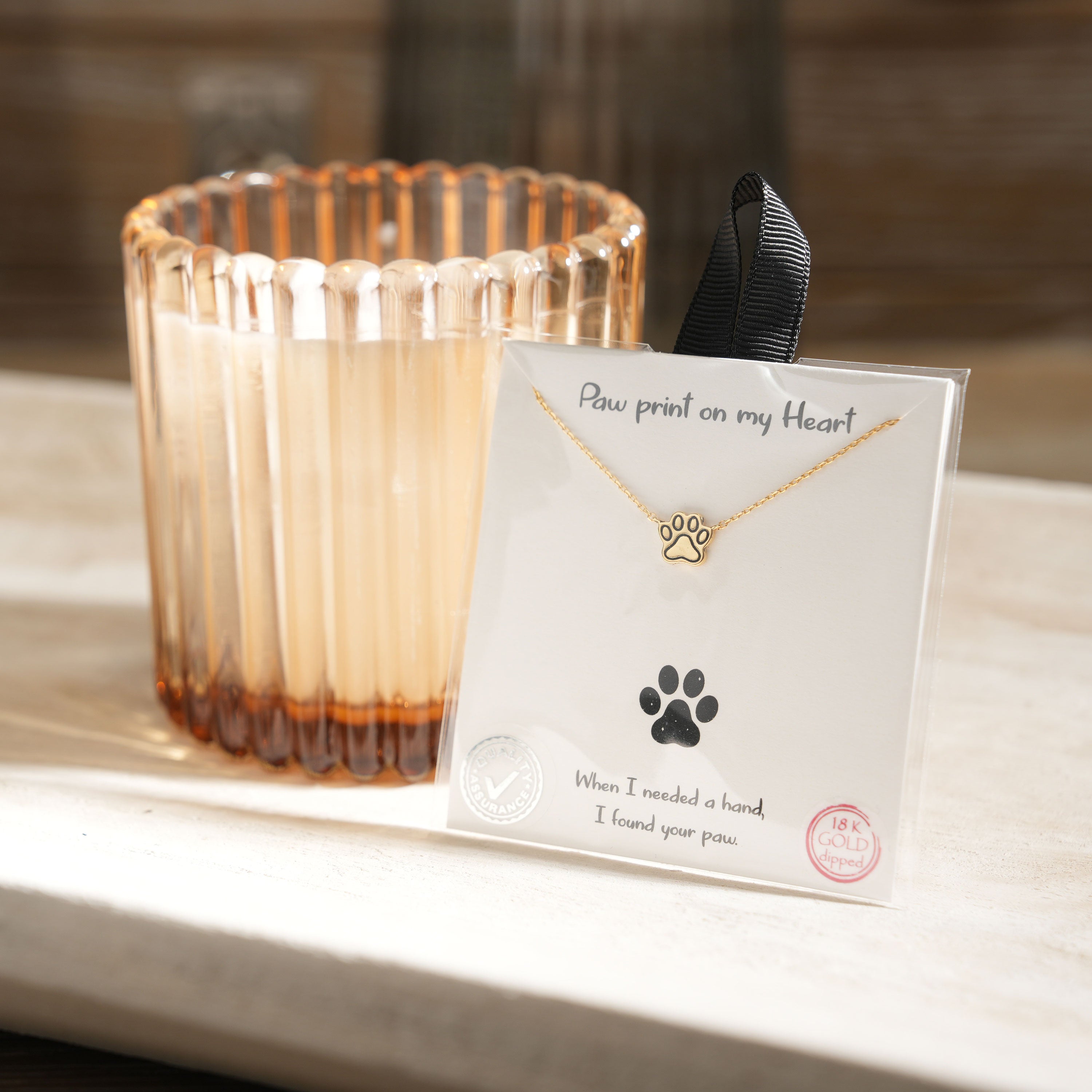 Paw Print - Necklace with Stories