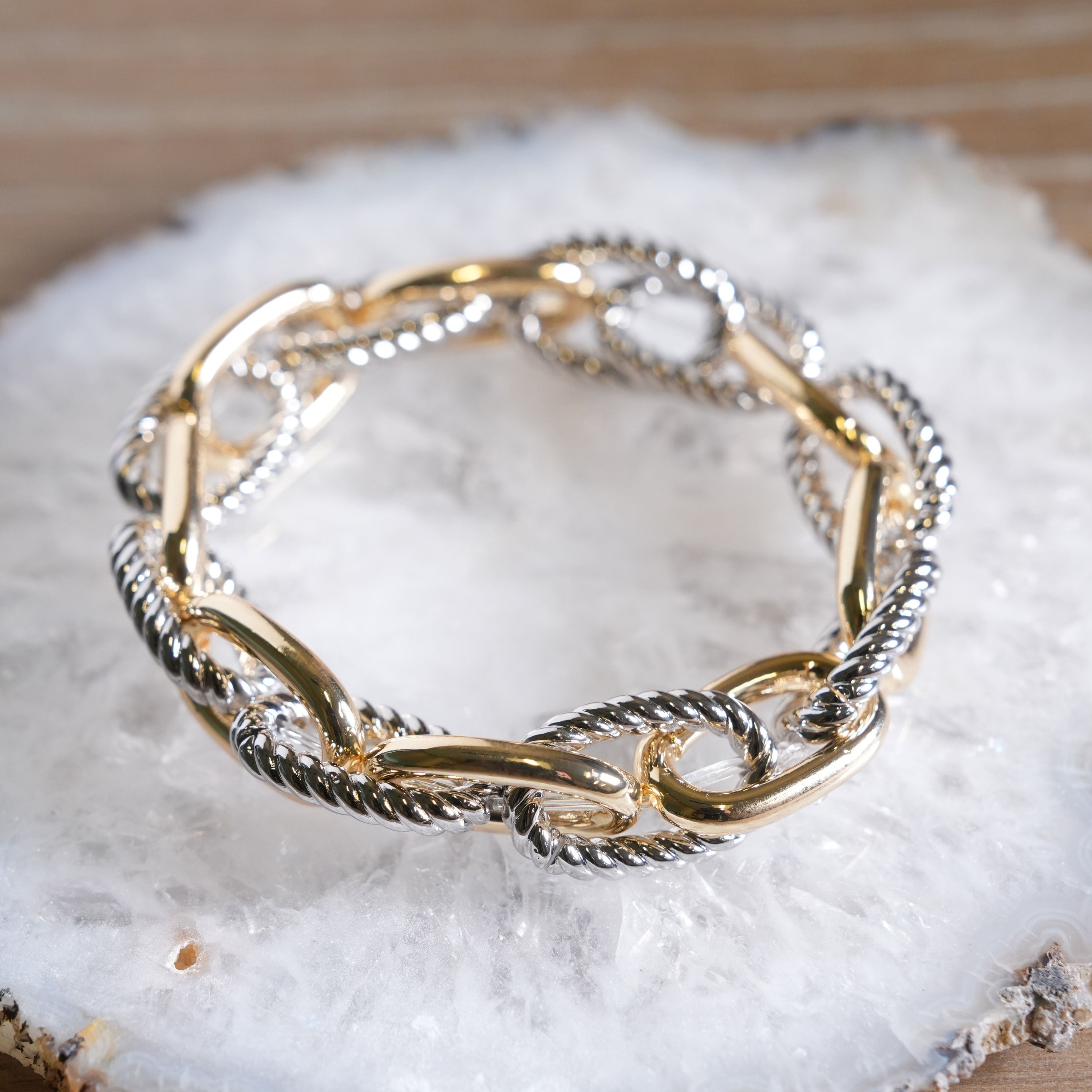 Bold Large Link Rope Chain Flexible Bracelet