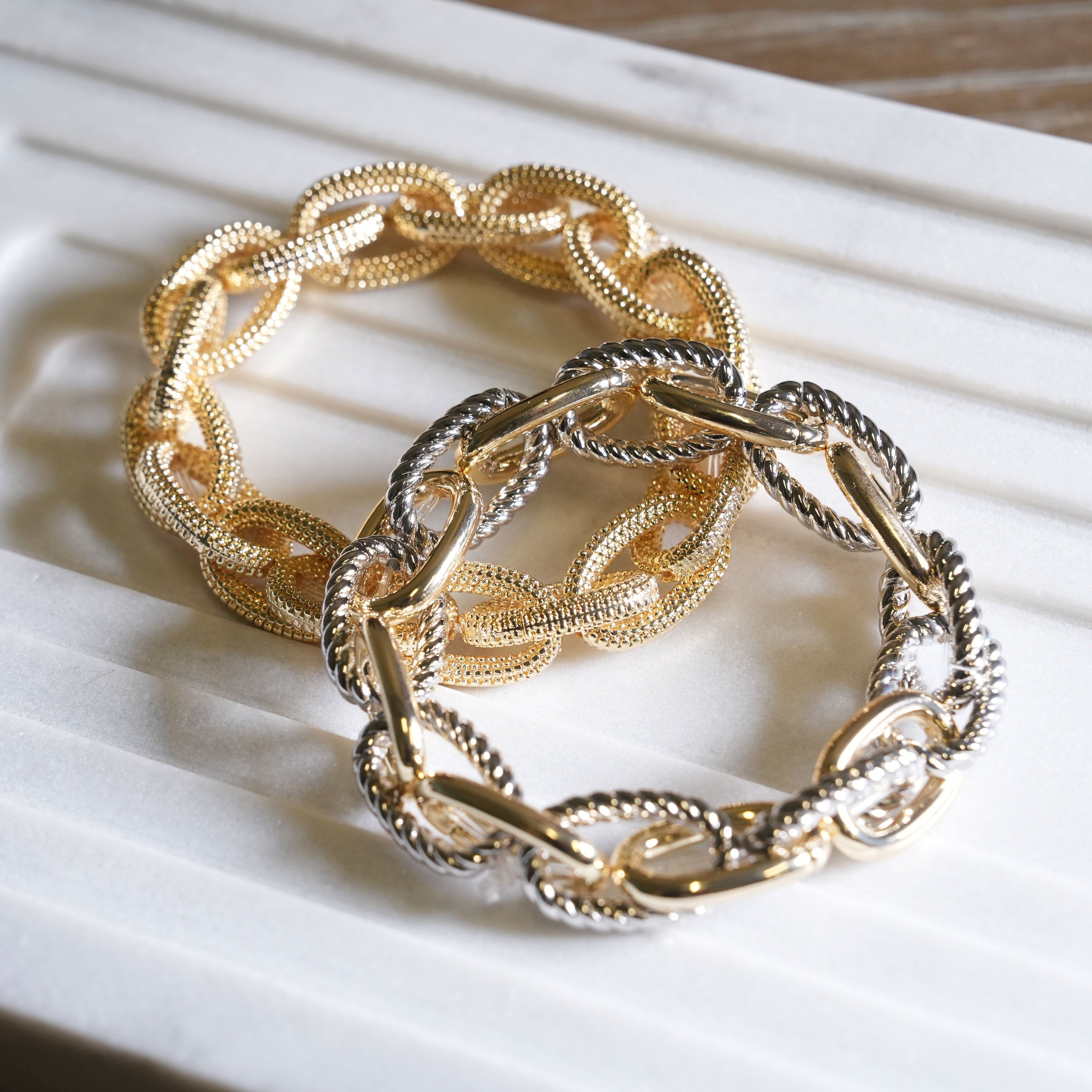 Bold Large Link Rope Chain Flexible Bracelet