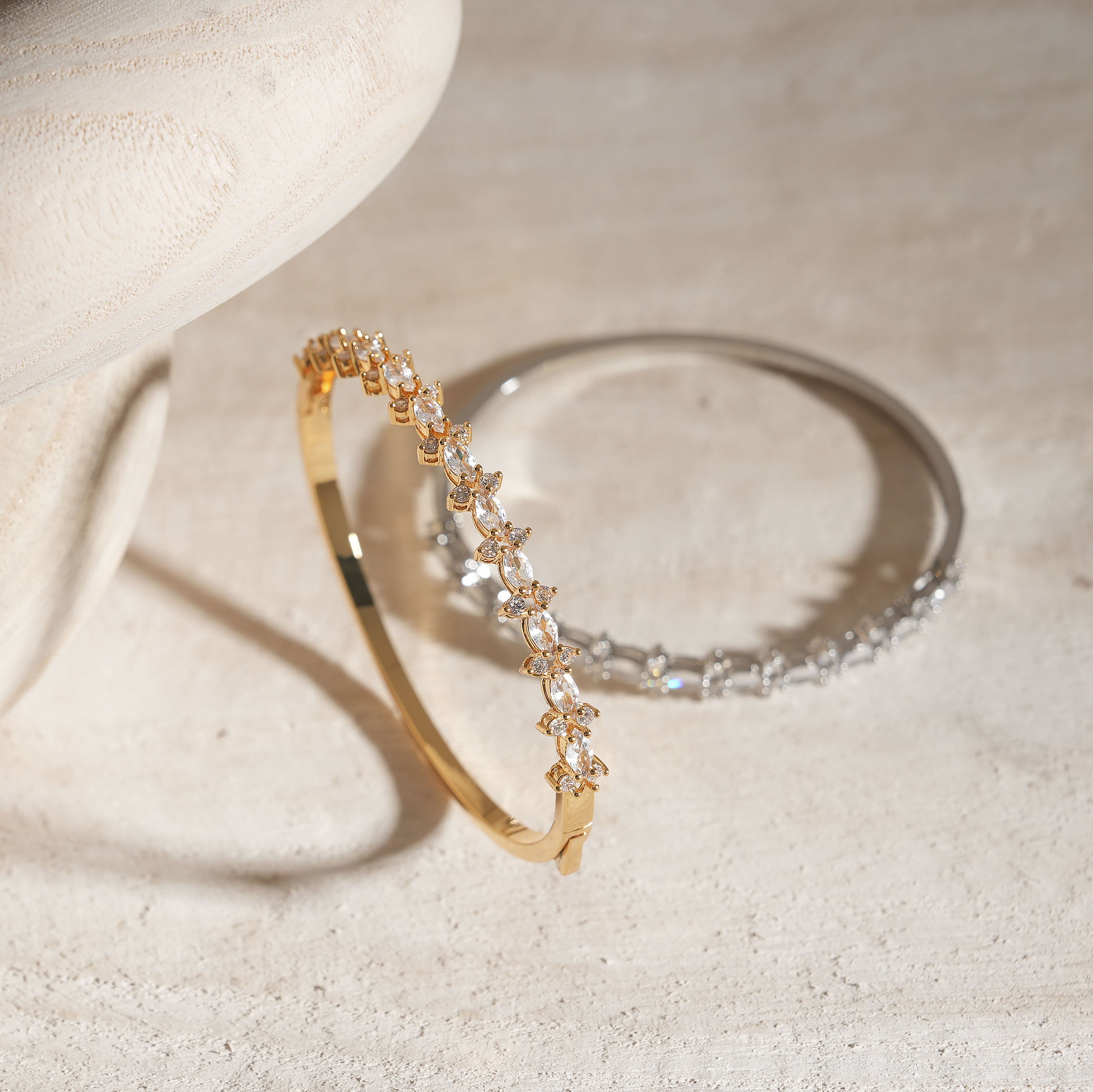 Dainty Marquise Cut CZ Flower Bracelet