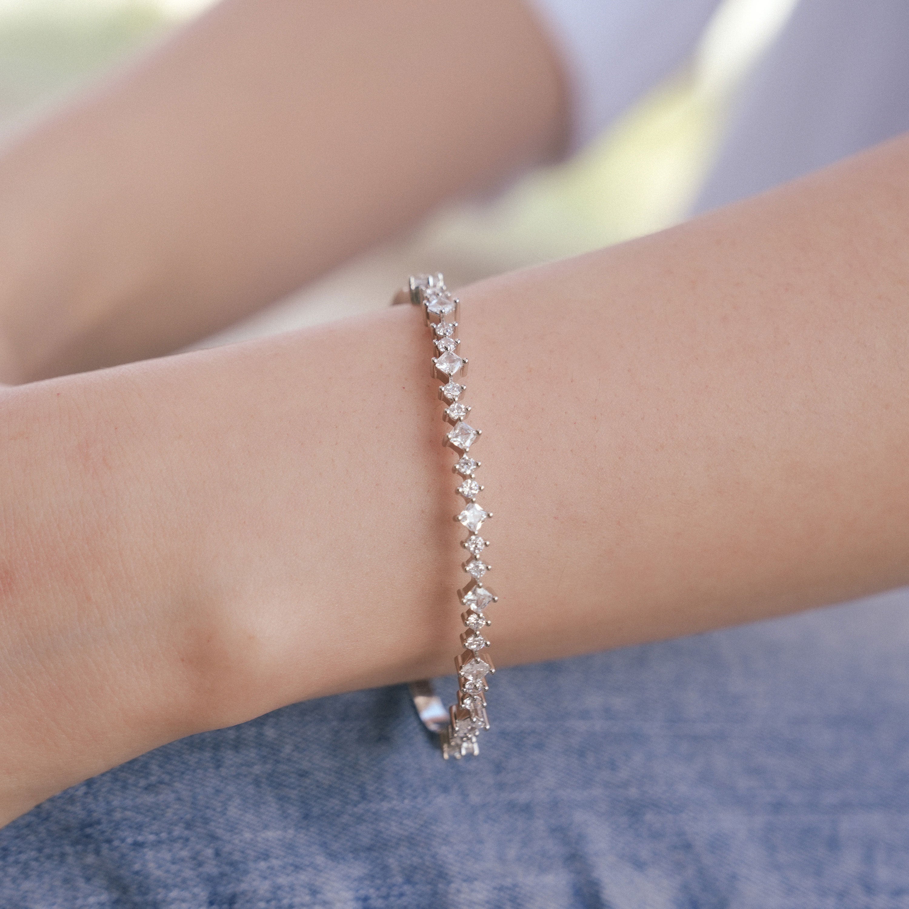 Celeste Diamond-Cut Tennis Bracelet
