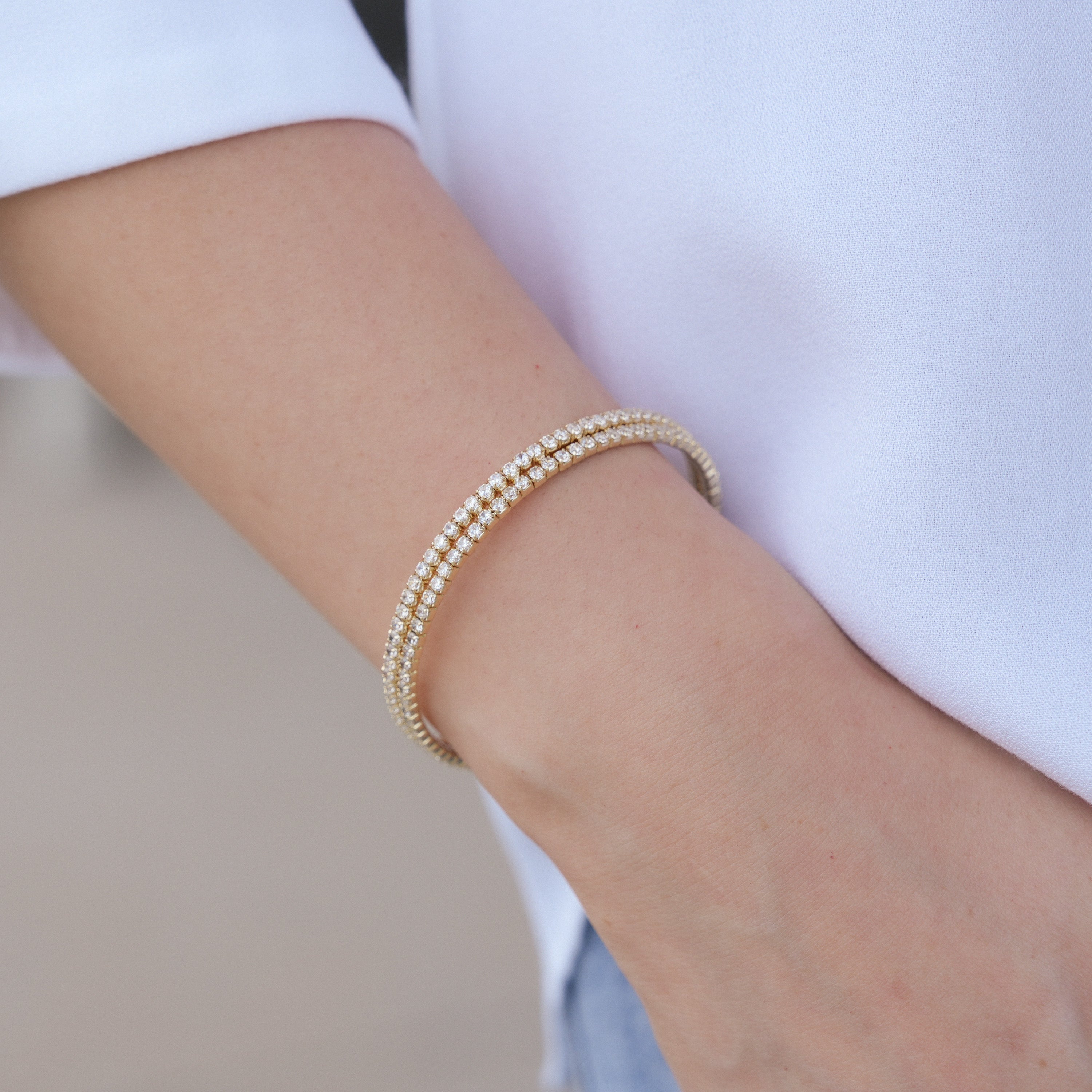 Twinkle Luxe Flex Flexible Tennis Bracelet