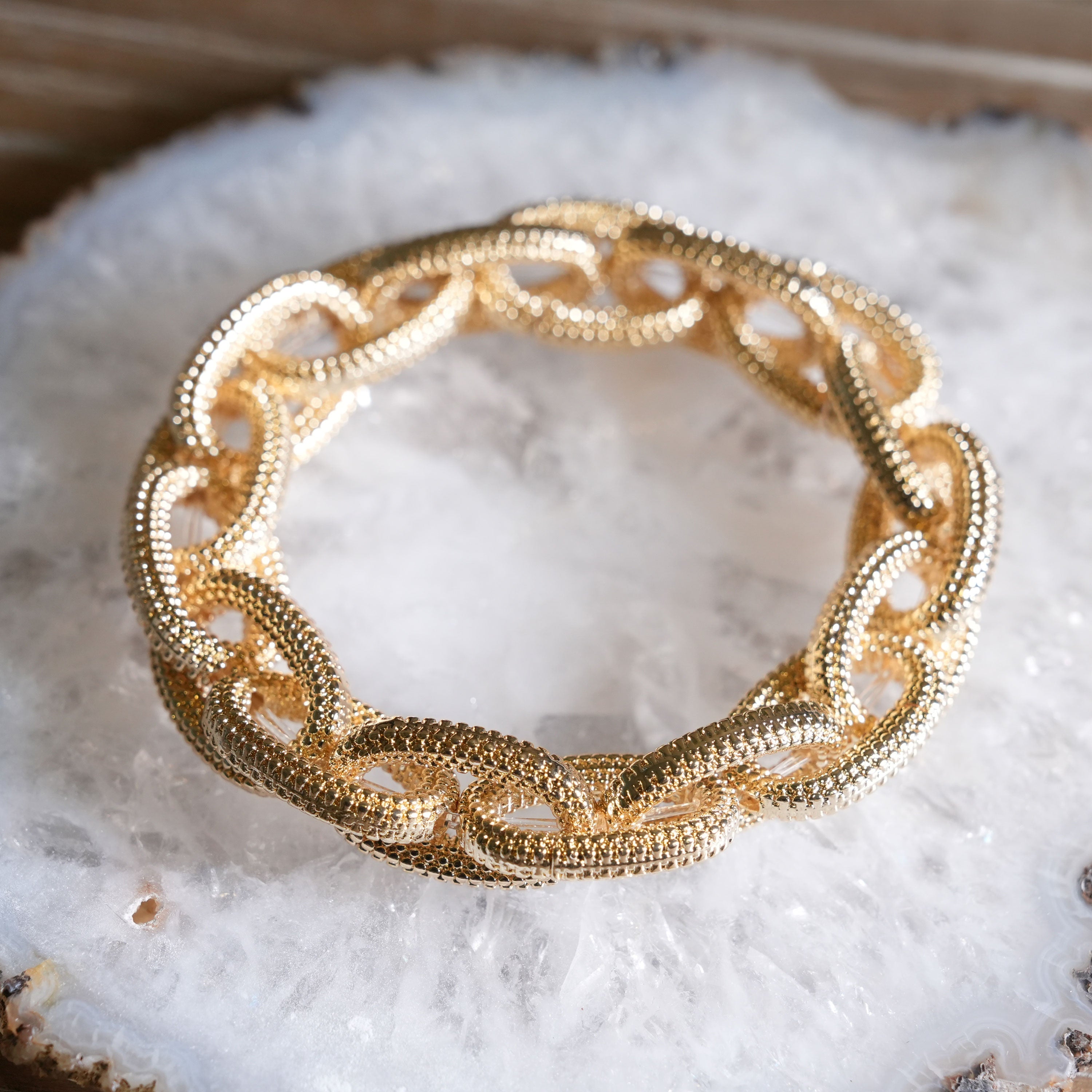 Bold Large Link Rope Chain Flexible Bracelet