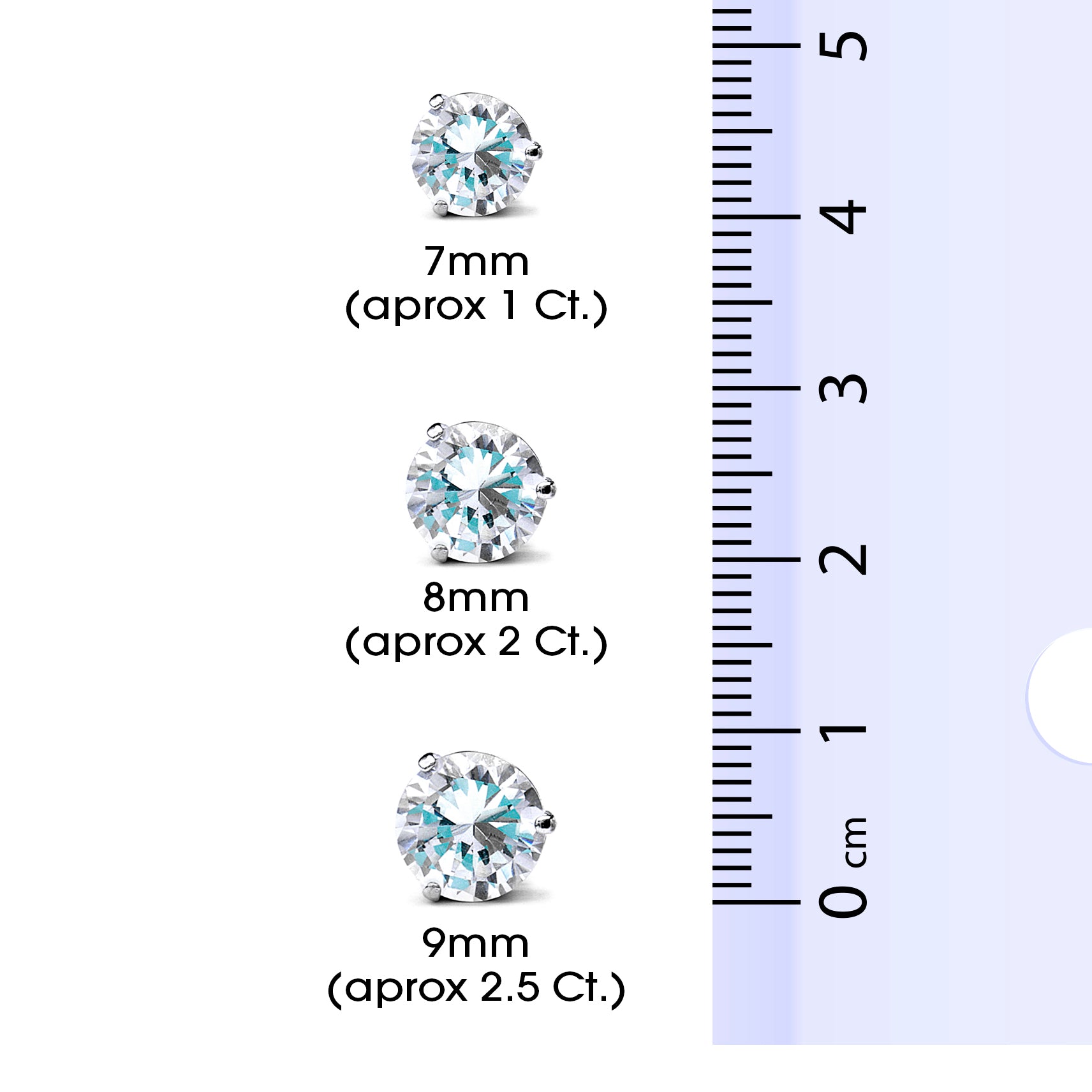 Three-Prong Stud Earrings